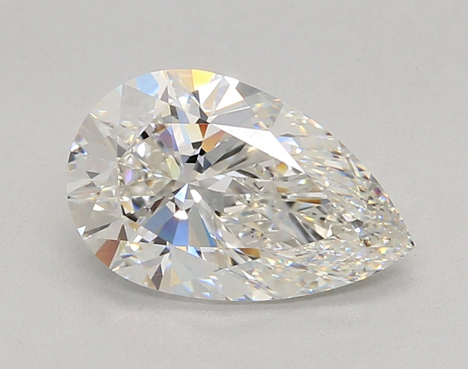 2.54 Carat Pear Shaped, Ideal Cut, F Color, VVS2 Clarity, IGI Certified Lab Grown Diamond