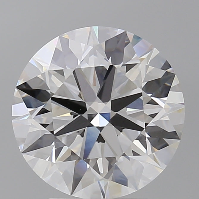 4.10 Carat Round Shaped, Ideal Cut, E Color, VVS2 Clarity, IGI Certified Lab Grown Diamond