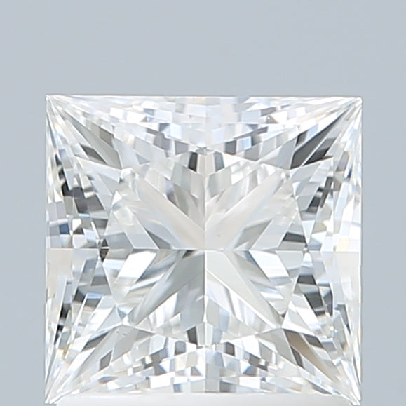 1.53 Carat Princess Shaped, Ideal Cut, E Color, VVS2 Clarity, IGI Certified Lab Grown Diamond