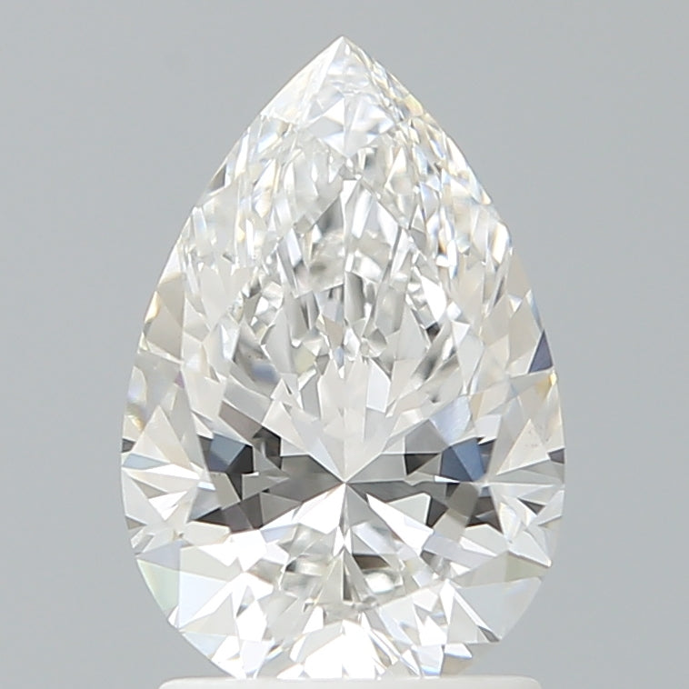 1.76 Carat Pear Shaped, Ideal Cut, E Color, VS1 Clarity, IGI Certified Lab Grown Diamond