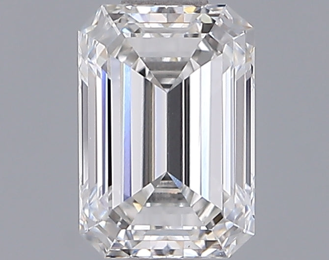 1.33 Carat Emerald Shaped, Ideal Cut, F Color, VVS1 Clarity, IGI Certified Lab Grown Diamond