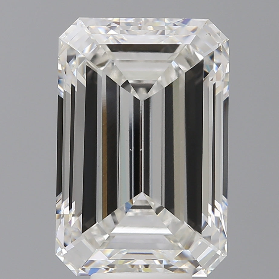 10.02 Carat Emerald Shaped, Excellent Cut, F Color, VS2 Clarity, IGI Certified Lab Grown Diamond