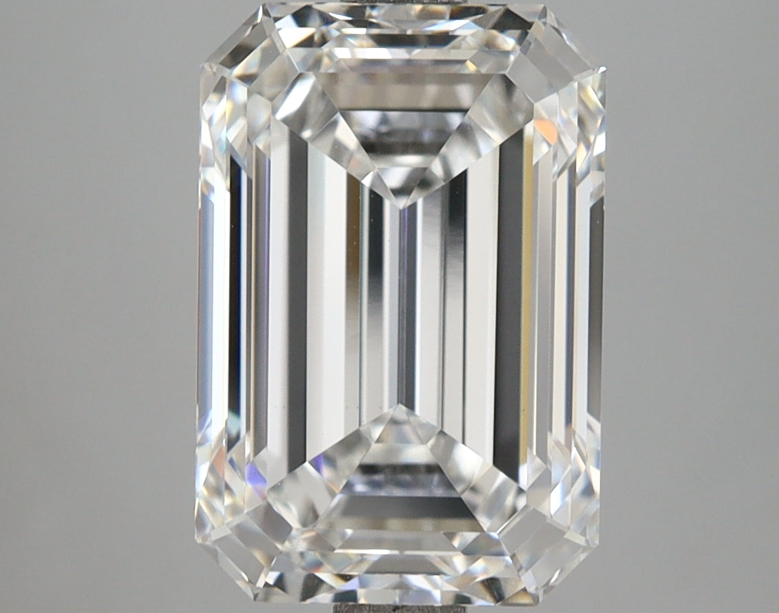 5.07 Carat Emerald Shaped, Ideal Cut, E Color, VS1 Clarity, IGI Certified Lab Grown Diamond