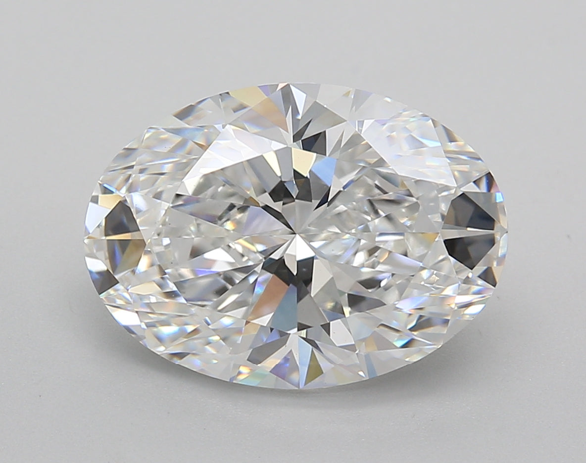 5.02 Carat Oval Shaped, Excellent Cut, E Color, VVS2 Clarity, IGI Certified Lab Grown Diamond