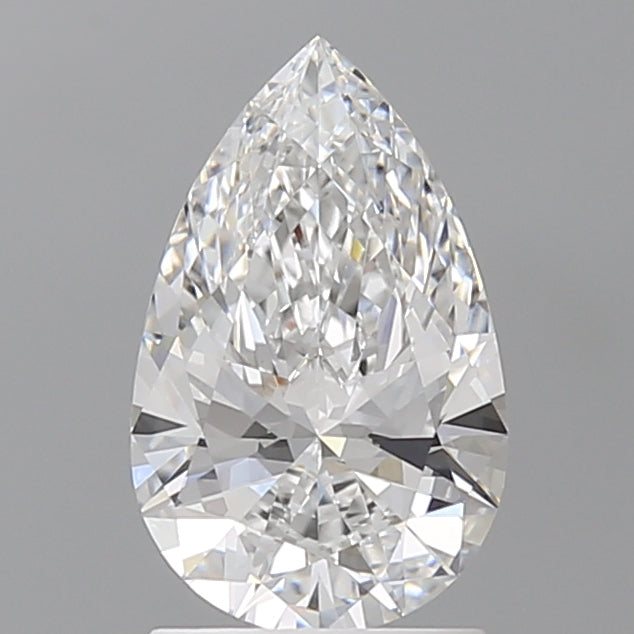1.59 Carat Pear Shaped, Ideal Cut, D Color, VVS1 Clarity, IGI Certified Lab Grown Diamond