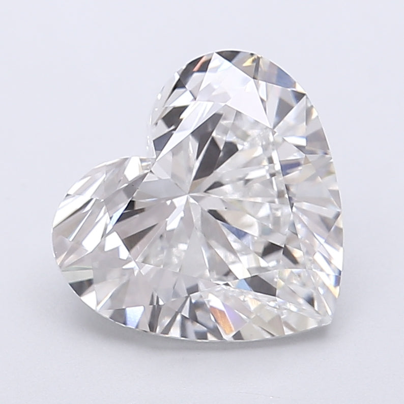 3.42 Carat Heart Shaped, Very Good Cut, E Color, VS1 Clarity, IGI Certified Lab Grown Diamond