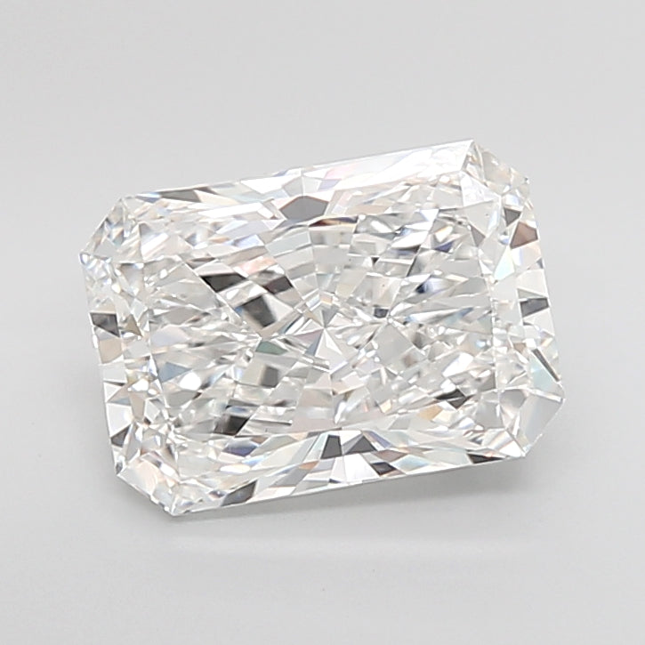 5.05 Carat Radiant Shaped, Ideal Cut, E Color, VVS2 Clarity, IGI Certified Lab Grown Diamond