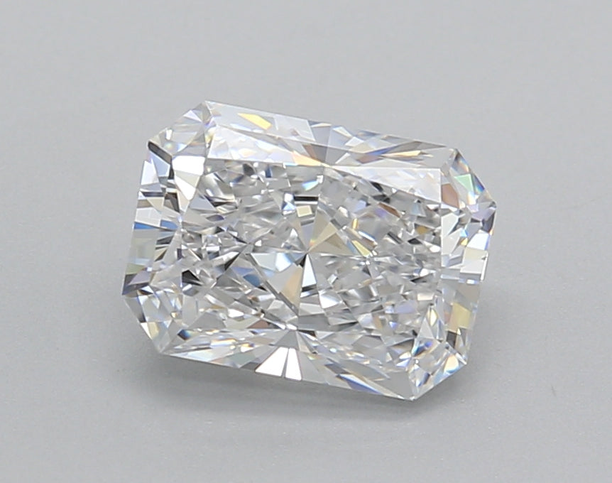 1.50 Carat Radiant Shaped, Excellent Cut, D Color, VVS2 Clarity, IGI Certified Lab Grown Diamond