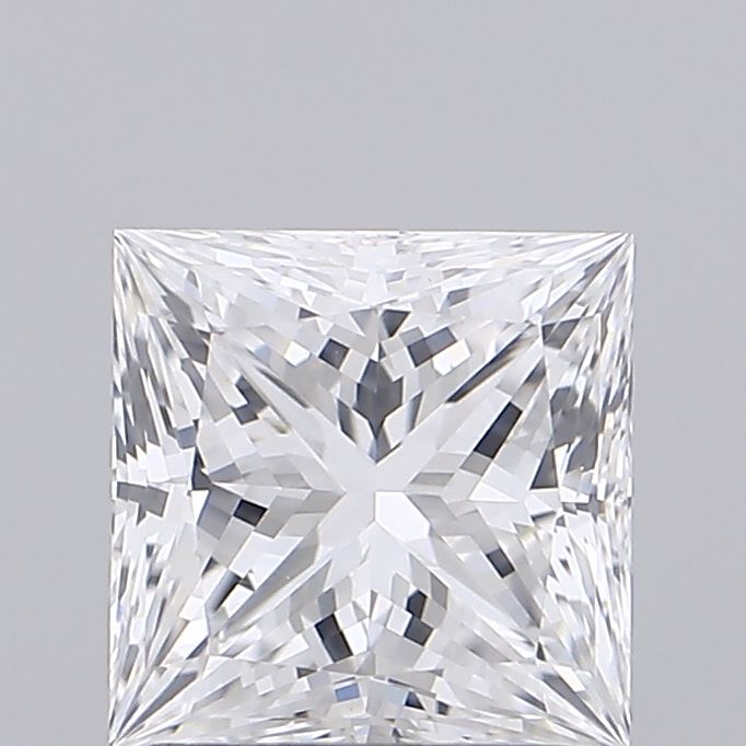 1.59 Carat Princess Shaped, Ideal Cut, E Color, VVS2 Clarity, IGI Certified Lab Grown Diamond
