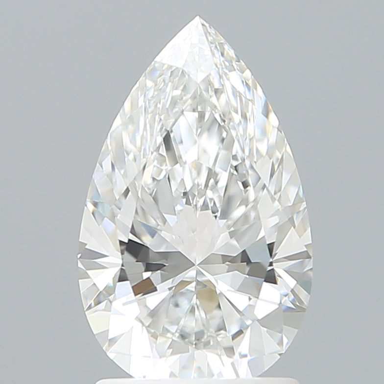 1.74 Carat Pear Shaped, Ideal Cut, E Color, VVS2 Clarity, IGI Certified Lab Grown Diamond