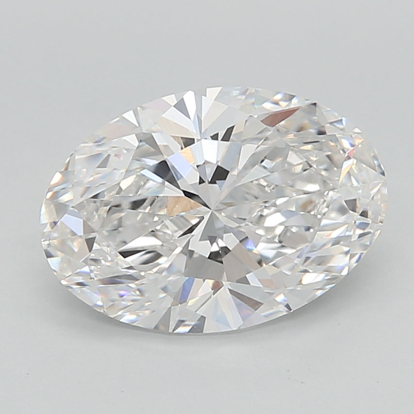 2.58 Carat Oval Shaped, Ideal Cut, E Color, VVS2 Clarity, IGI Certified Lab Grown Diamond