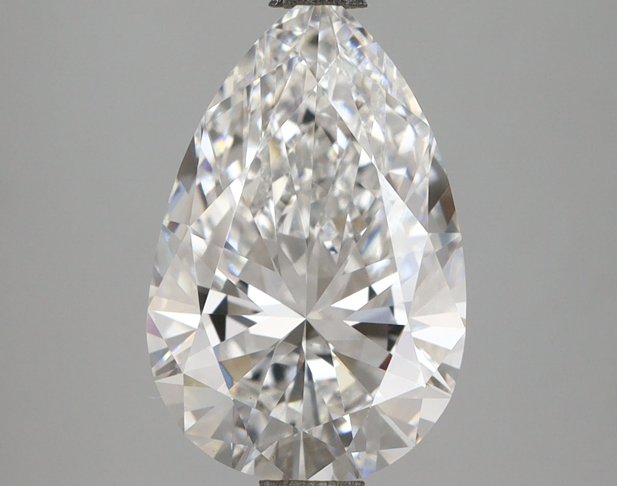 4.07 Carat Pear Shaped, Ideal Cut, E Color, VVS2 Clarity, IGI Certified Lab Grown Diamond