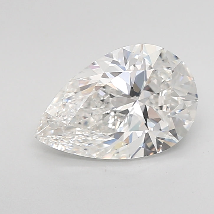 1.50 Carat Pear Shaped, Ideal Cut, E Color, VVS2 Clarity, IGI Certified Lab Grown Diamond