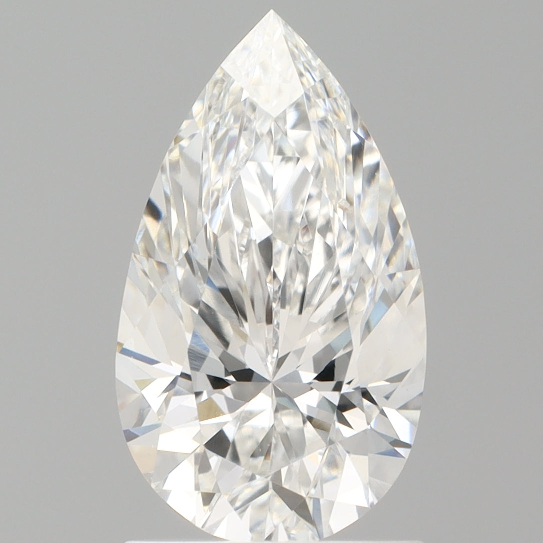 1.51 Carat Pear Shaped, Excellent Cut, E Color, VVS2 Clarity, IGI Certified Lab Grown Diamond