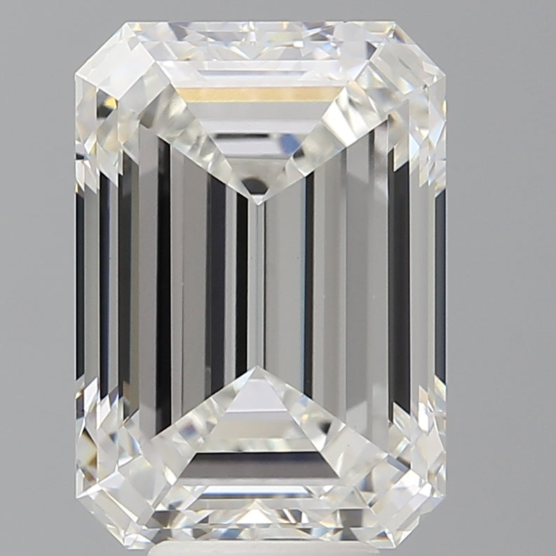 7.53 Carat Emerald Shaped, Ideal Cut, F Color, VVS2 Clarity, IGI Certified Lab Grown Diamond