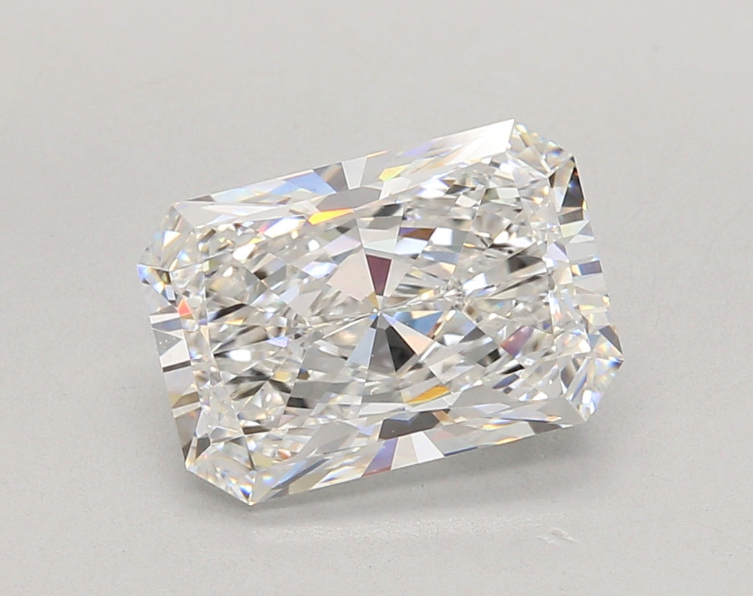 3.54 Carat Radiant Shaped, Ideal Cut, D Color, VVS2 Clarity, IGI Certified Lab Grown Diamond