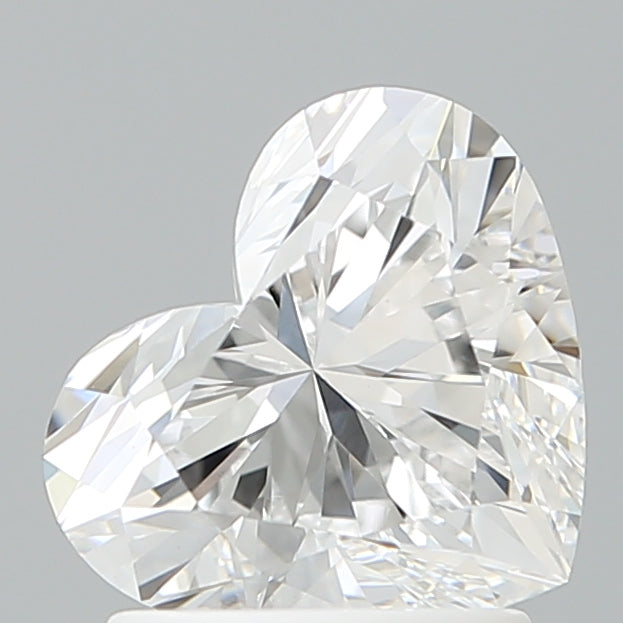1.66 Carat Heart Shaped, Ideal Cut, D Color, VVS2 Clarity, IGI Certified Lab Grown Diamond