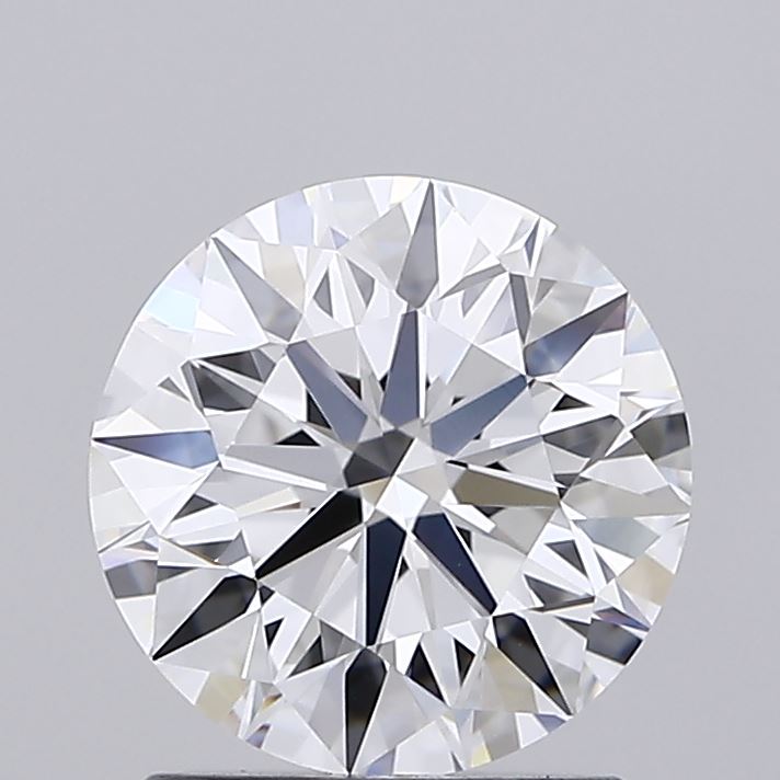 1.54 Carat Round Shaped, Ideal Cut, D Color, VVS2 Clarity, IGI Certified Lab Grown Diamond