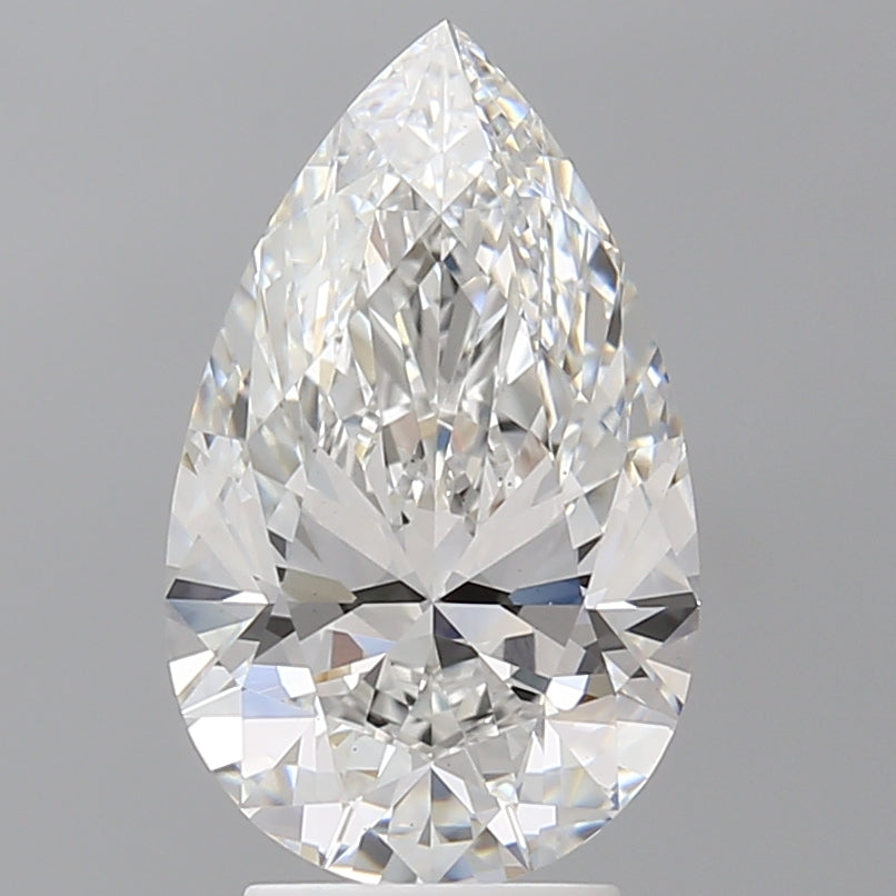 3.55 Carat Pear Shaped, Ideal Cut, E Color, VS2 Clarity, IGI Certified Lab Grown Diamond
