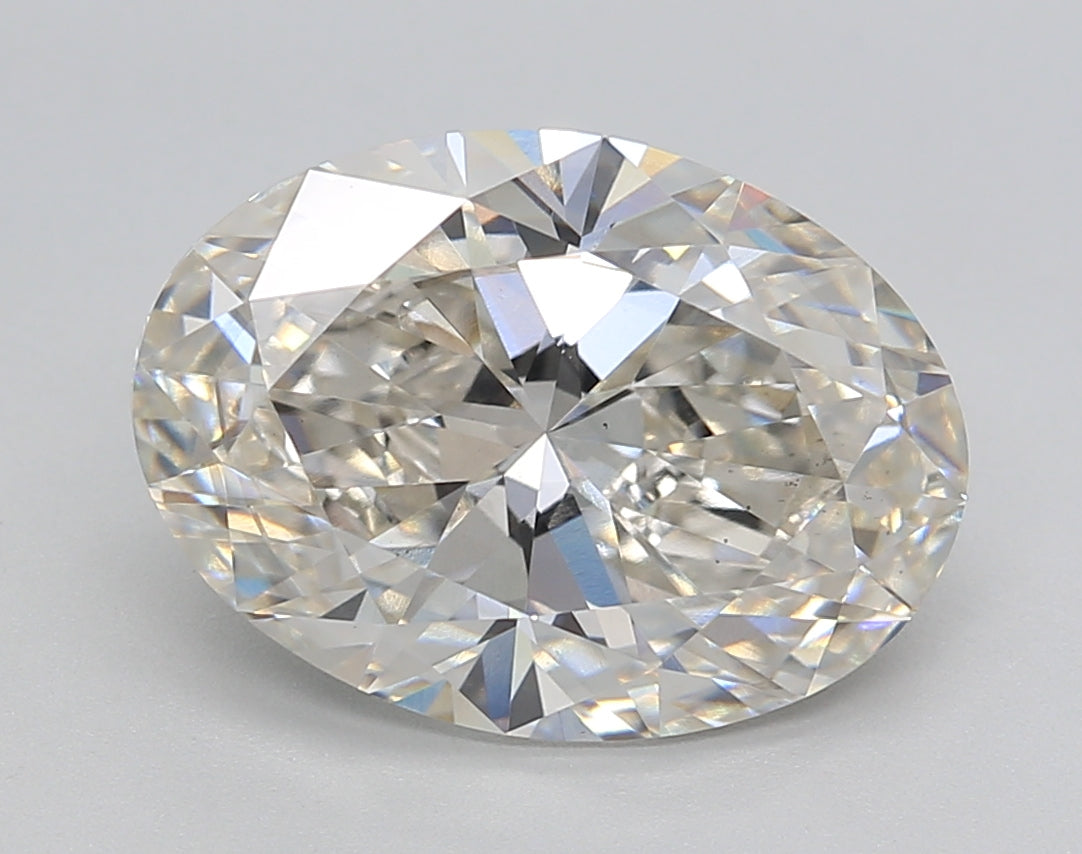 4.28 Carat Oval Shaped, Ideal Cut, H Color, VS2 Clarity, IGI Certified Lab Grown Diamond