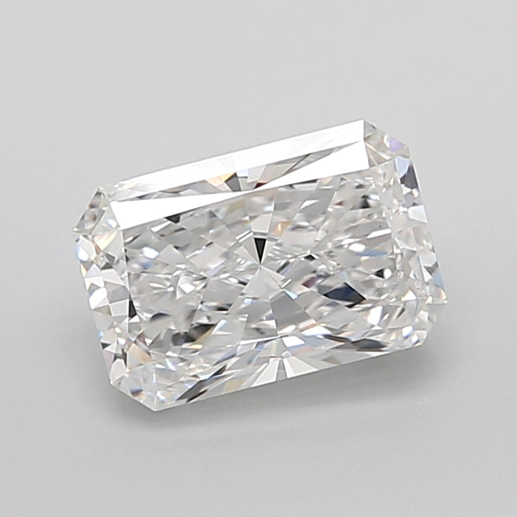 3.05 Carat Radiant Shaped, Ideal Cut, D Color, VVS2 Clarity, IGI Certified Lab Grown Diamond