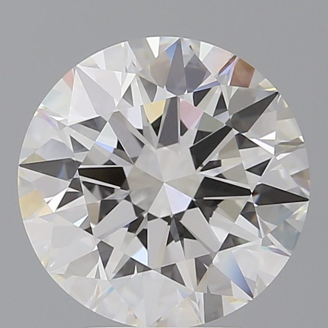 4.54 Carat Round Shaped, Excellent Cut, F Color, VVS2 Clarity, IGI Certified Lab Grown Diamond