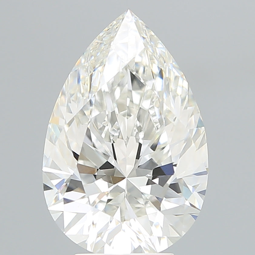 5.29 Carat Pear Shaped, Excellent Cut, F Color, VVS2 Clarity, IGI Certified Lab Grown Diamond