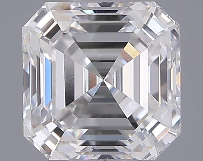 1.03 Carat Asscher Shaped, Ideal Cut, D Color, VVS2 Clarity, IGI Certified Lab Grown Diamond