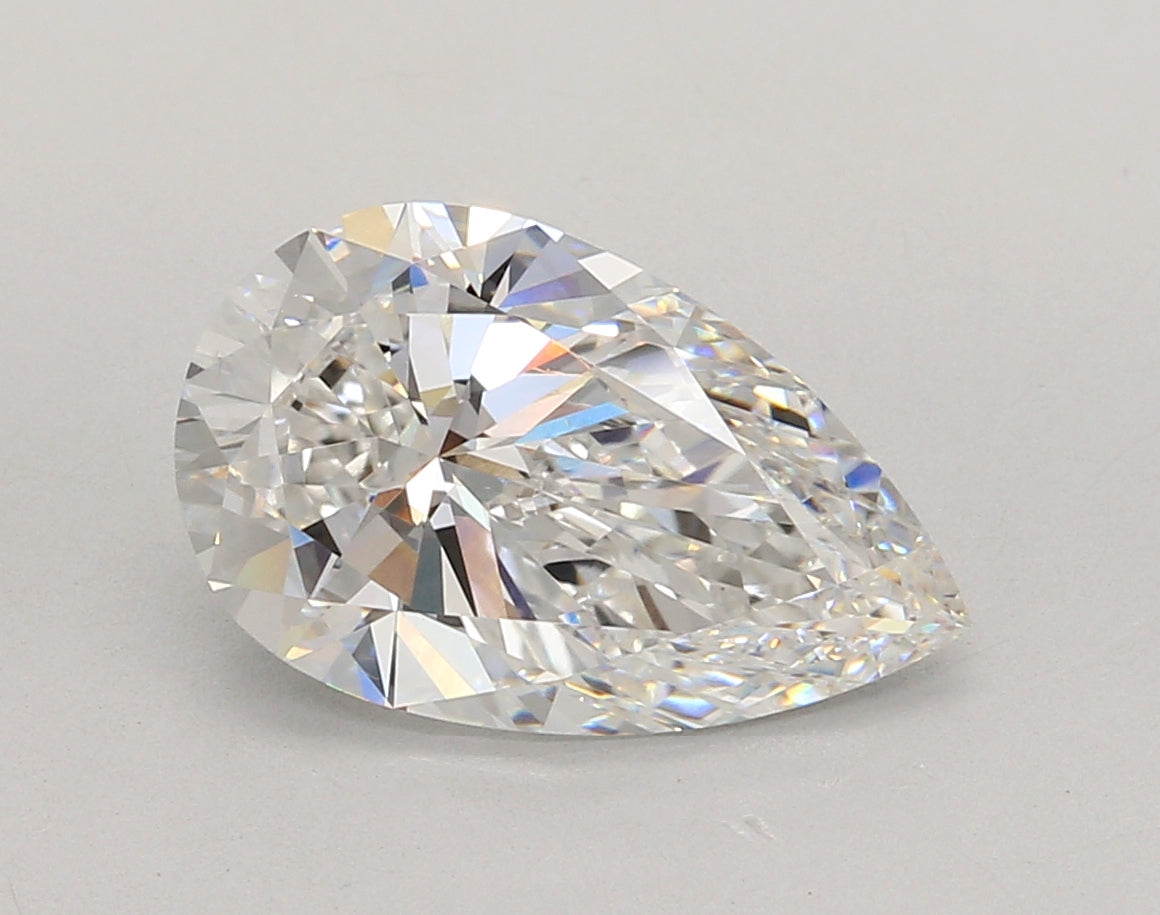 3.56 Carat Pear Shaped, Ideal Cut, E Color, VVS1 Clarity, IGI Certified Lab Grown Diamond