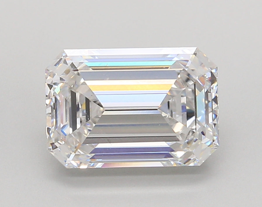 3.04 Carat Emerald Shaped, Ideal Cut, E Color, VVS1 Clarity, IGI Certified Lab Grown Diamond