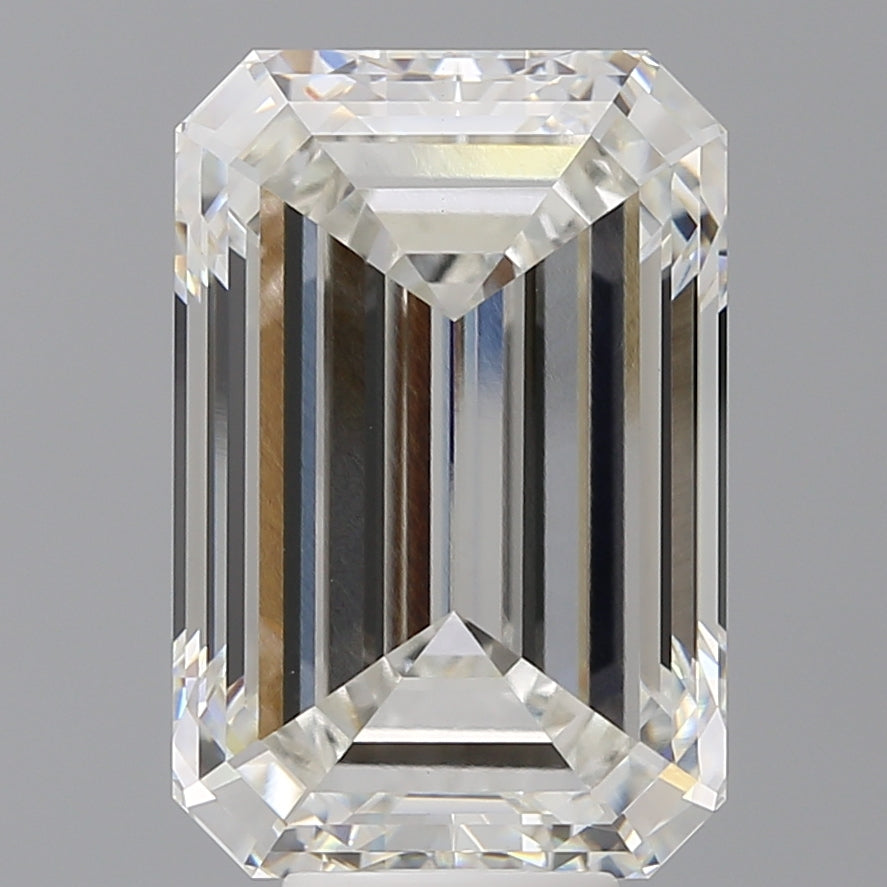9.57 Carat Emerald Shaped, Ideal Cut, G Color, VVS2 Clarity, IGI Certified Lab Grown Diamond