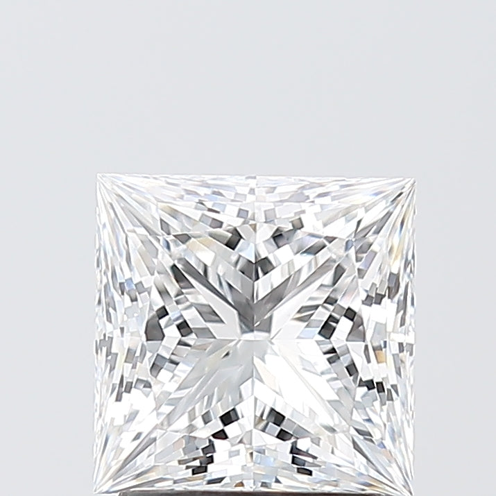 2.03 Carat Princess Shaped, Ideal Cut, D Color, VVS2 Clarity, IGI Certified Lab Grown Diamond