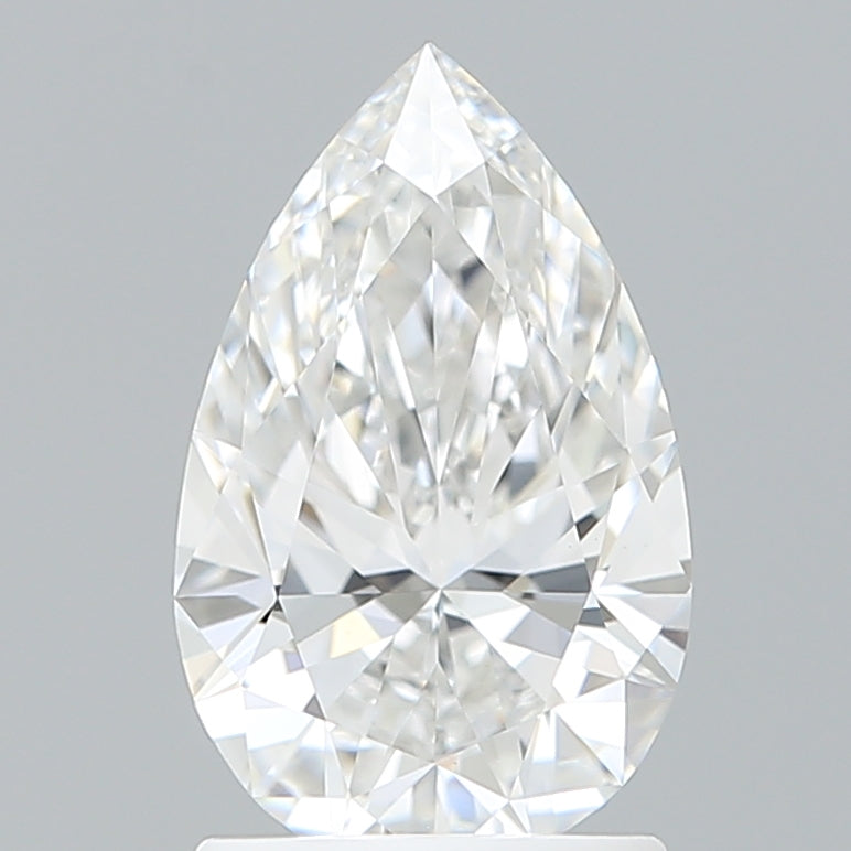 1.55 Carat Pear Shaped, Ideal Cut, E Color, VVS2 Clarity, IGI Certified Lab Grown Diamond