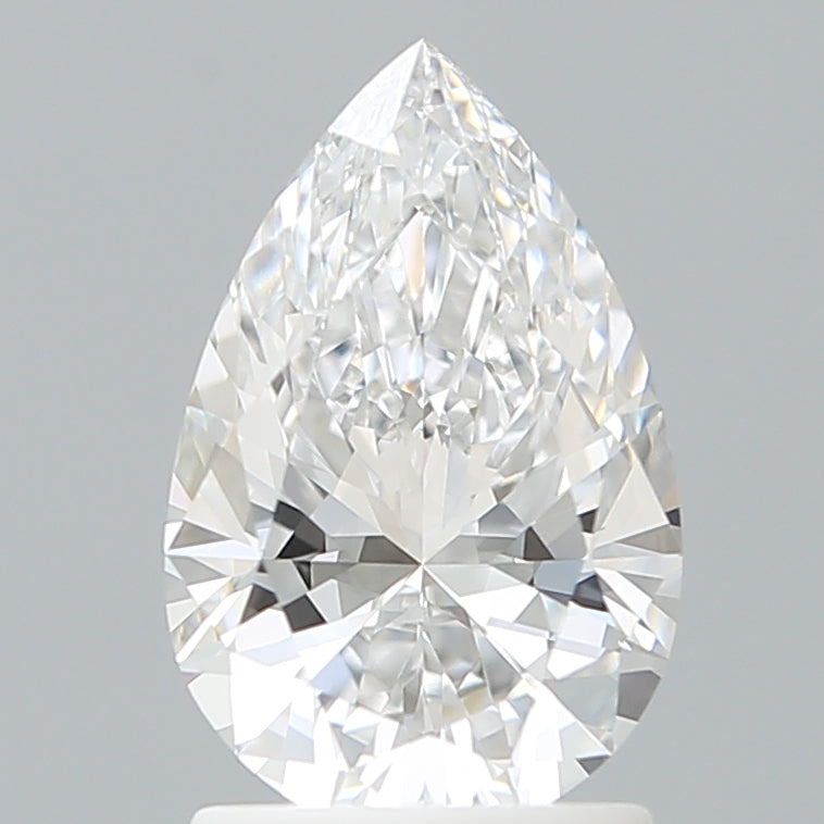 1.59 Carat Pear Shaped, Ideal Cut, D Color, VS1 Clarity, IGI Certified Lab Grown Diamond