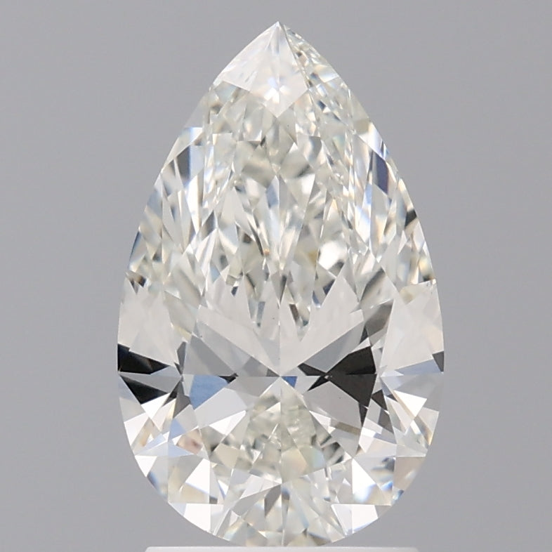 2.06 Carat Pear Shaped, Ideal Cut, G Color, VVS2 Clarity, IGI Certified Lab Grown Diamond