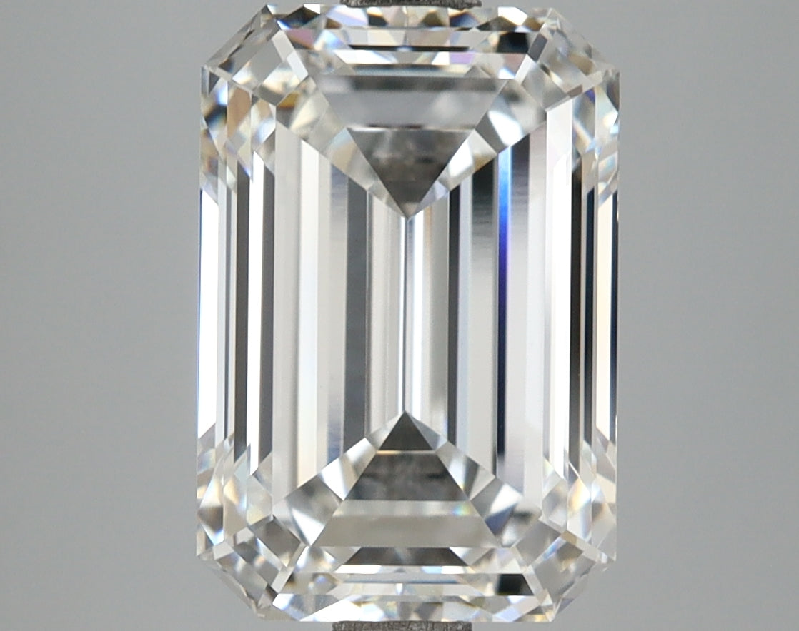4.02 Carat Emerald Shaped, Ideal Cut, E Color, VVS2 Clarity, IGI Certified Lab Grown Diamond
