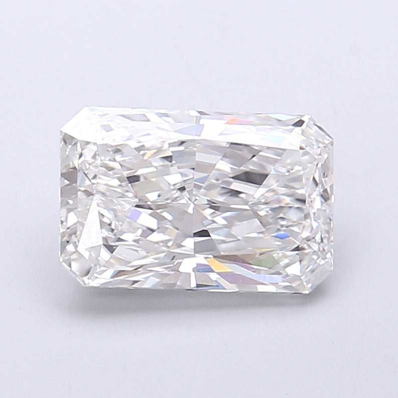 2.14 Carat Radiant Shaped, Very Good Cut, E Color, VVS2 Clarity, IGI Certified Lab Grown Diamond