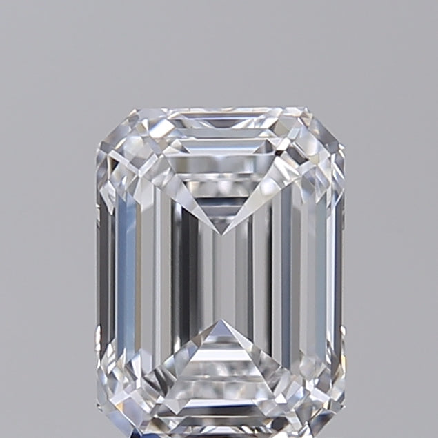 0.90 Carat Emerald Shaped, Ideal Cut, D Color, VVS1 Clarity, IGI Certified Lab Grown Diamond