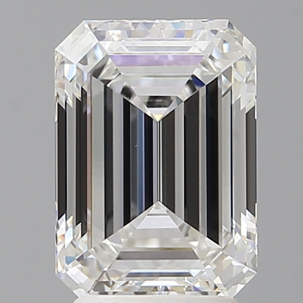 3.05 Carat Emerald Shaped, Ideal Cut, F Color, VVS2 Clarity, IGI Certified Lab Grown Diamond