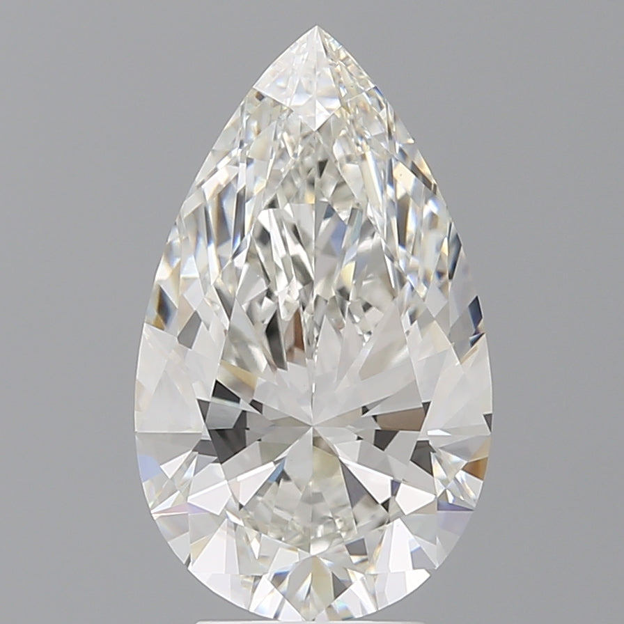 4.57 Carat Pear Shaped, Ideal Cut, F Color, VVS2 Clarity, IGI Certified Lab Grown Diamond