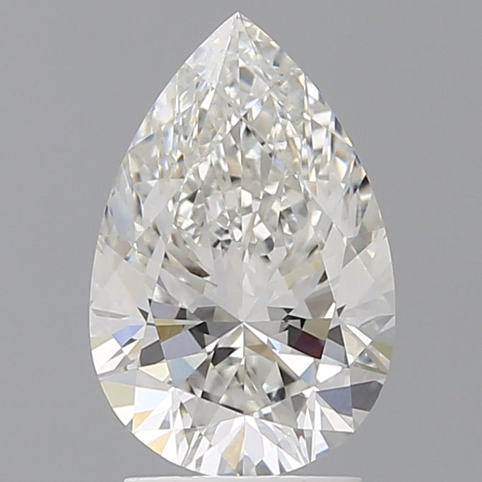 2.55 Carat Pear Shaped, Ideal Cut, F Color, VVS2 Clarity, IGI Certified Lab Grown Diamond