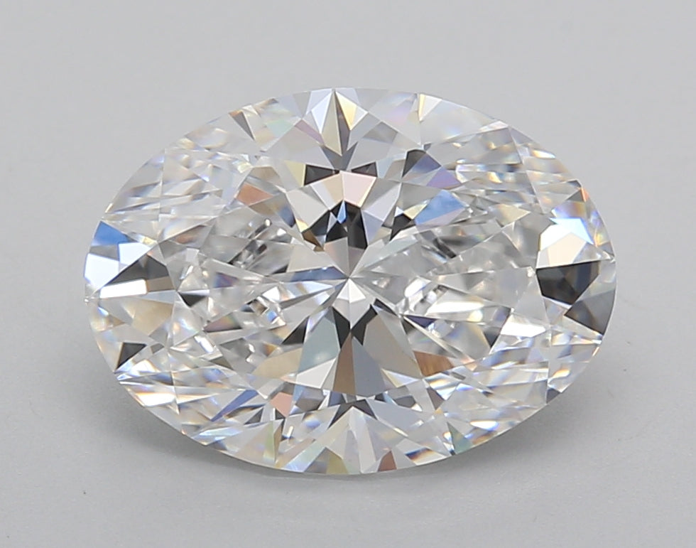 3.51 Carat Oval Shaped, Excellent Cut, D Color, VVS2 Clarity, IGI Certified Lab Grown Diamond