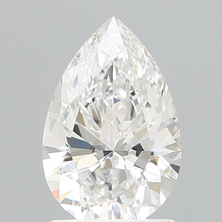 1.58 Carat Pear Shaped, Ideal Cut, D Color, VVS2 Clarity, IGI Certified Lab Grown Diamond