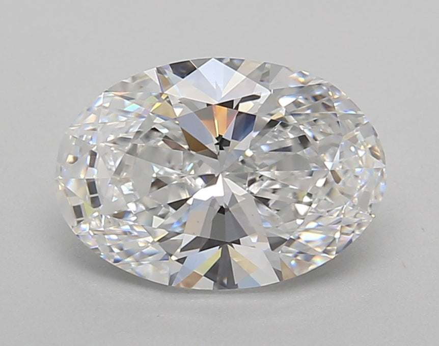 2.03 Carat Oval Shaped, Excellent Cut, D Color, VVS2 Clarity, IGI Certified Lab Grown Diamond