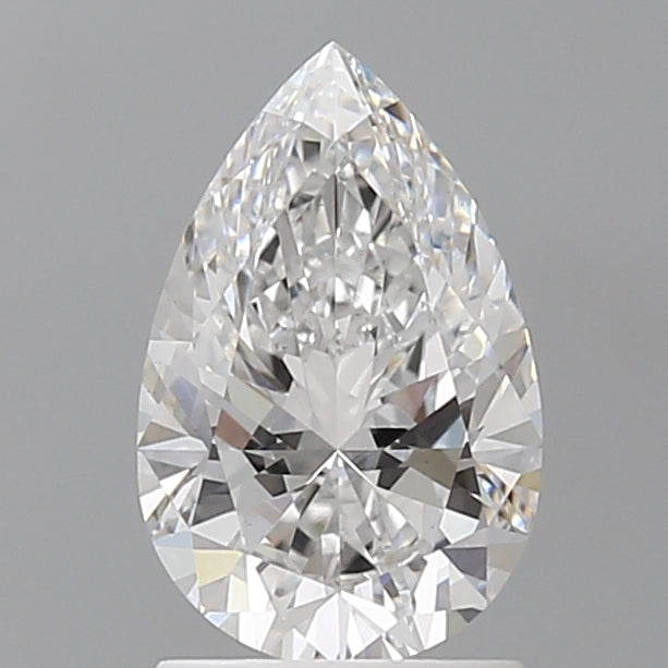 1.59 Carat Pear Shaped, Ideal Cut, D Color, VVS2 Clarity, IGI Certified Lab Grown Diamond