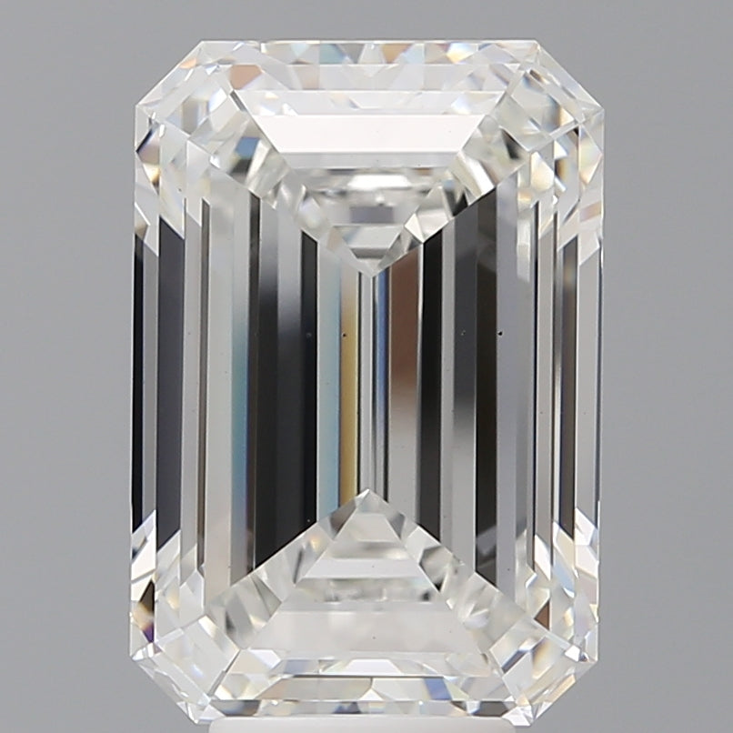 7.07 Carat Emerald Shaped, Ideal Cut, F Color, VS2 Clarity, IGI Certified Lab Grown Diamond