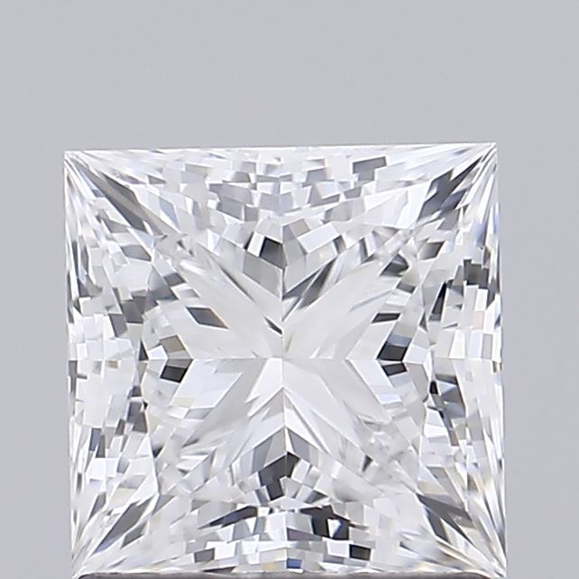 1.51 Carat Princess Shaped, Ideal Cut, D Color, VVS2 Clarity, IGI Certified Lab Grown Diamond