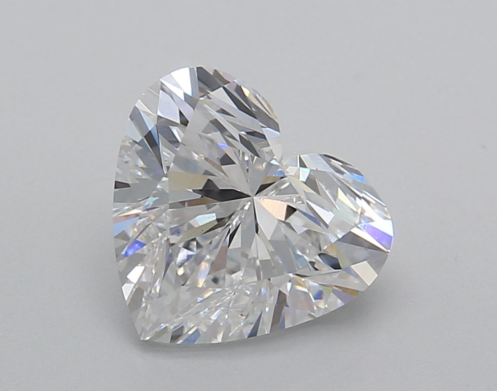 2.50 Carat Heart Shaped, Very Good Cut, D Color, VS1 Clarity, IGI Certified Lab Grown Diamond