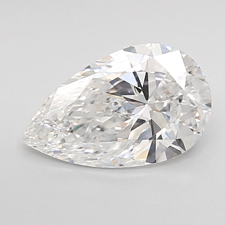 1.52 Carat Pear Shaped, Ideal Cut, E Color, VVS2 Clarity, IGI Certified Lab Grown Diamond
