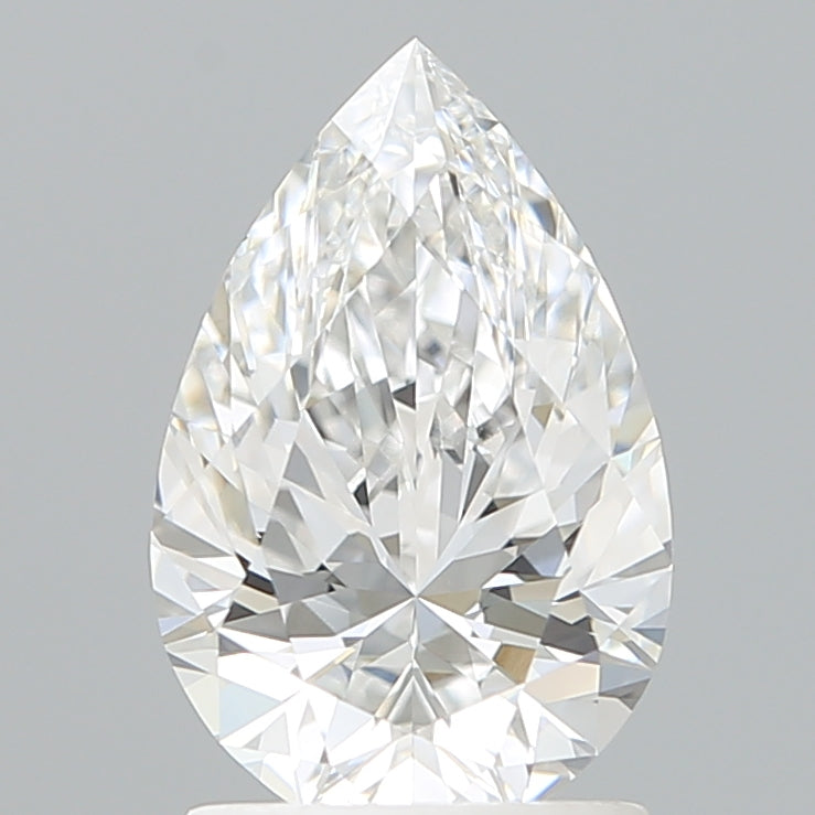 1.57 Carat Pear Shaped, Ideal Cut, E Color, VVS2 Clarity, IGI Certified Lab Grown Diamond